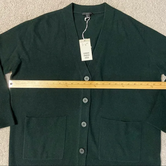 SOLD! New COS Women’s Lambswool Oversized Cardigan Green Size XS - Picture 9 of 10